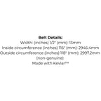 Belt Replaces John Deere A-GX25628 or GX25628, Cub Cadet or MTD 754-04033 or 954-04033 or Encore 353111