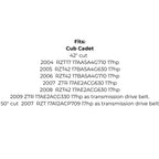 Belt replaces Cub Cadet: 754-04043 and 954-04043, Rover: 754-04043, 954-04043 and 954-04043B or Massey Ferguson