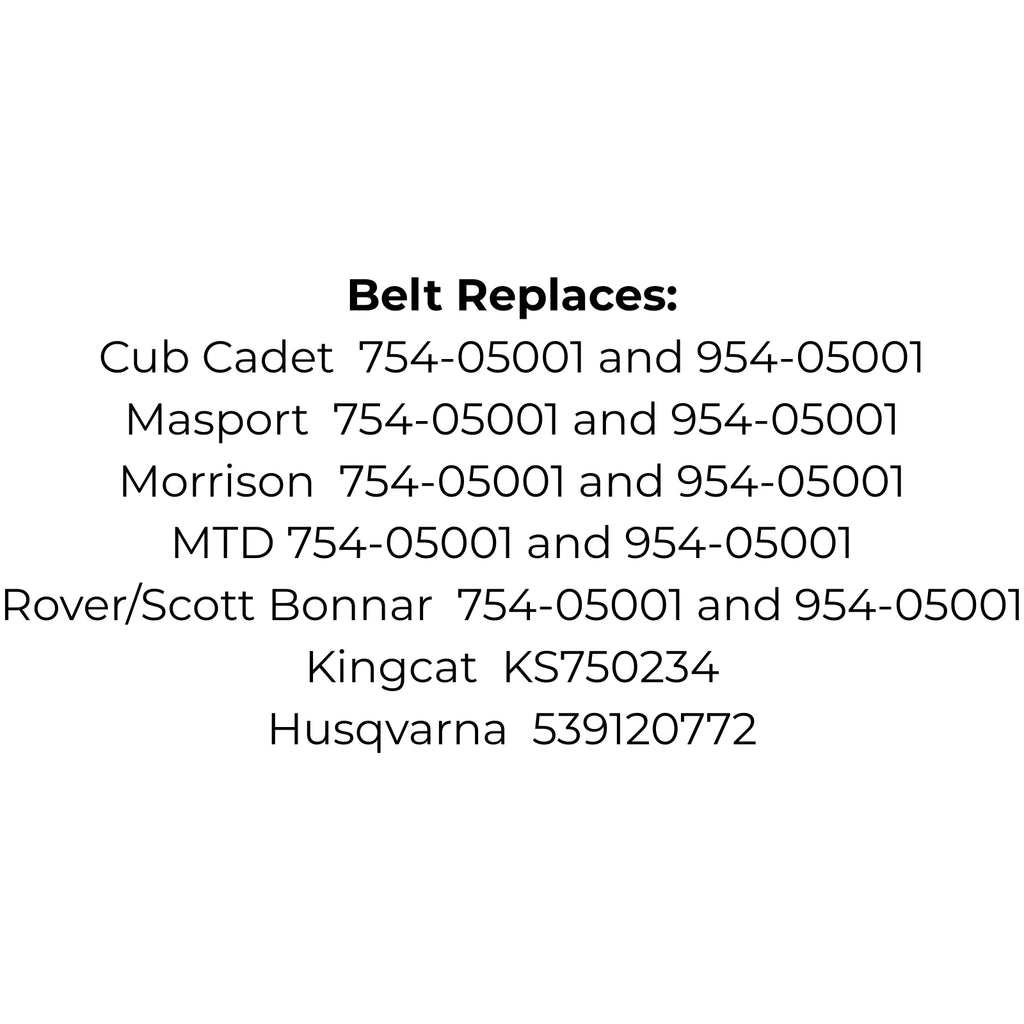 Replaces Cub Cadet, Masport, Morrison, MTD, Rover, Scott Bonnar 754-05001, 954-05001, Kingcat KS750234 or Husqvarna 539120772