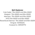 Replaces Cub Cadet, Masport, Morrison, MTD, Rover, Scott Bonnar 754-05001, 954-05001, Kingcat KS750234 or Husqvarna 539120772