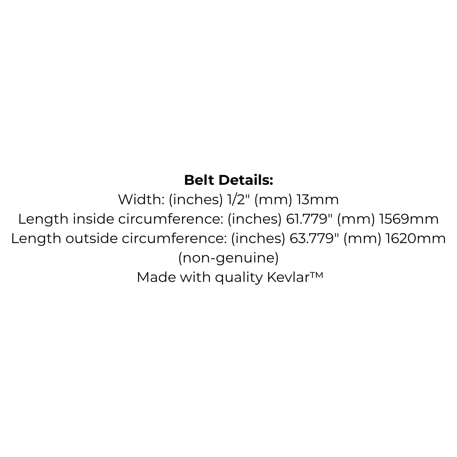 Belt replaces Toro 130-6976