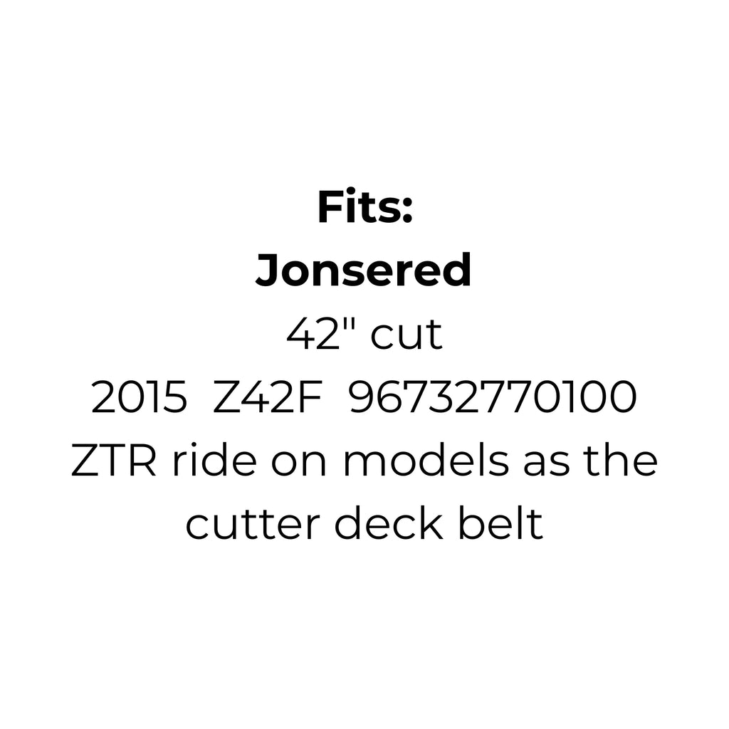 Belt replaces Husqvarna, Jonsered 587270001, 5872700-01, 587 27 00-01 or Universal 68120G