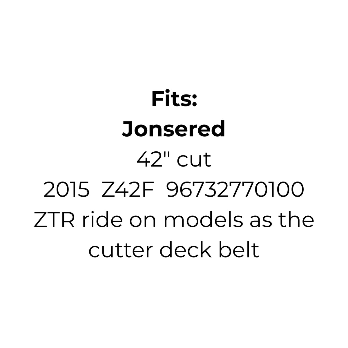 Belt replaces Husqvarna, Jonsered 587270001, 5872700-01, 587 27 00-01 or Universal 68120G