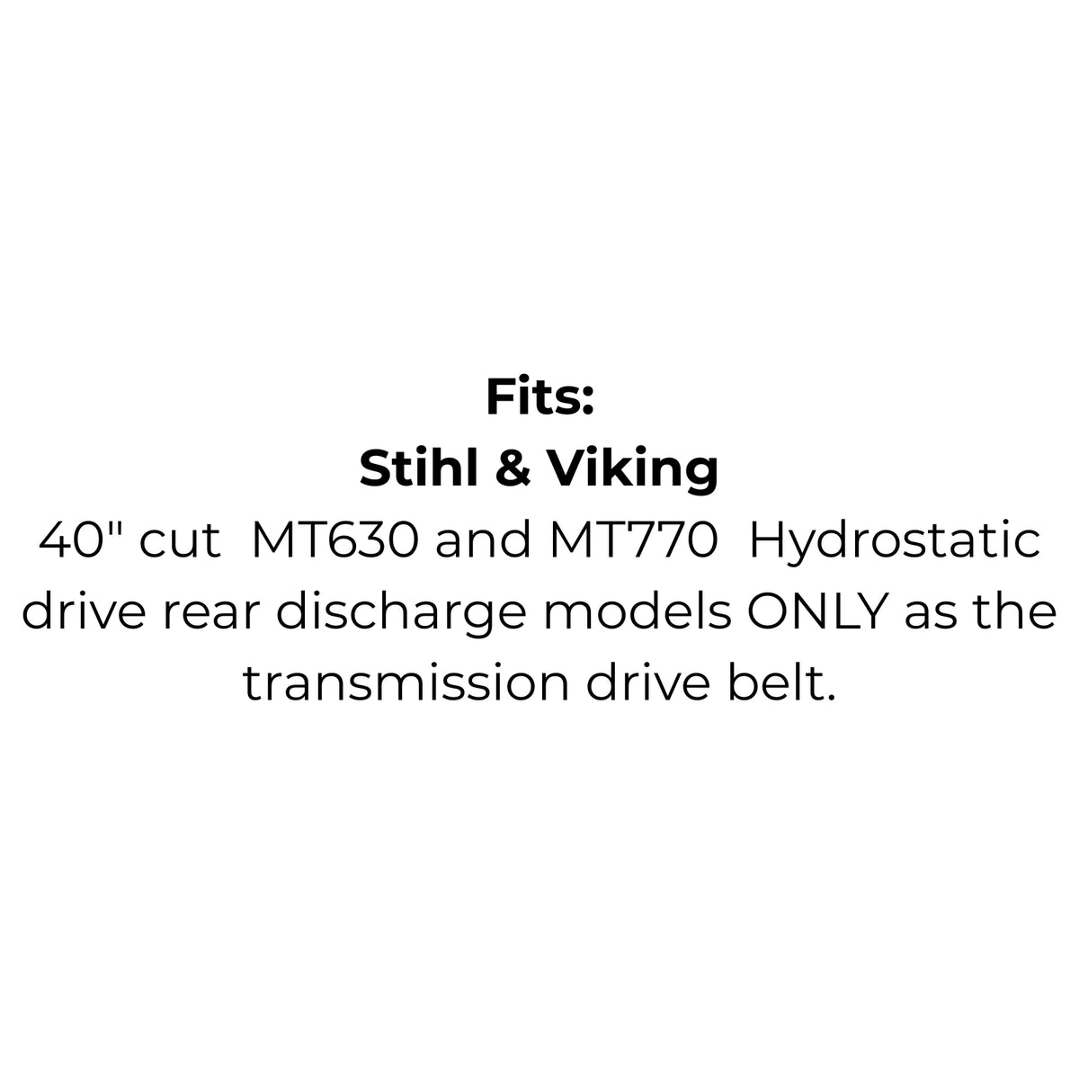Belt replaces John Deere M136298, Murray 94609, Toro 110-6871, Stihl or Viking 61210094609