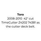 Belt replaces John Deere M136298, Murray 94609, Toro 110-6871, Stihl or Viking 61210094609