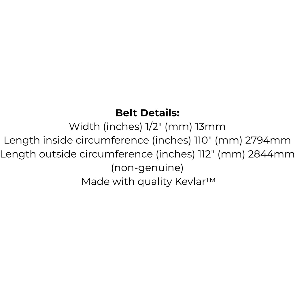 Belt replaces John Deere M136298, Murray 94609, Toro 110-6871, Stihl or Viking 61210094609