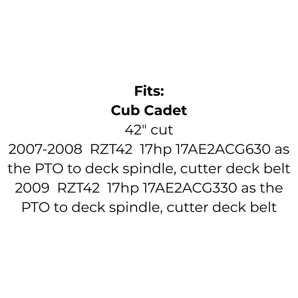 Belt replaces BIGDOG, HUSTLER 600726 or 600726X, Cub Cadet 754-04137 or 954-04137,John Deere M126536 or Simplicty/Viking 1718017 or 1718017SM