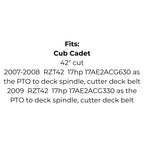 Belt replaces BIGDOG, HUSTLER 600726 or 600726X, Cub Cadet 754-04137 or 954-04137,John Deere M126536 or Simplicty/Viking 1718017 or 1718017SM