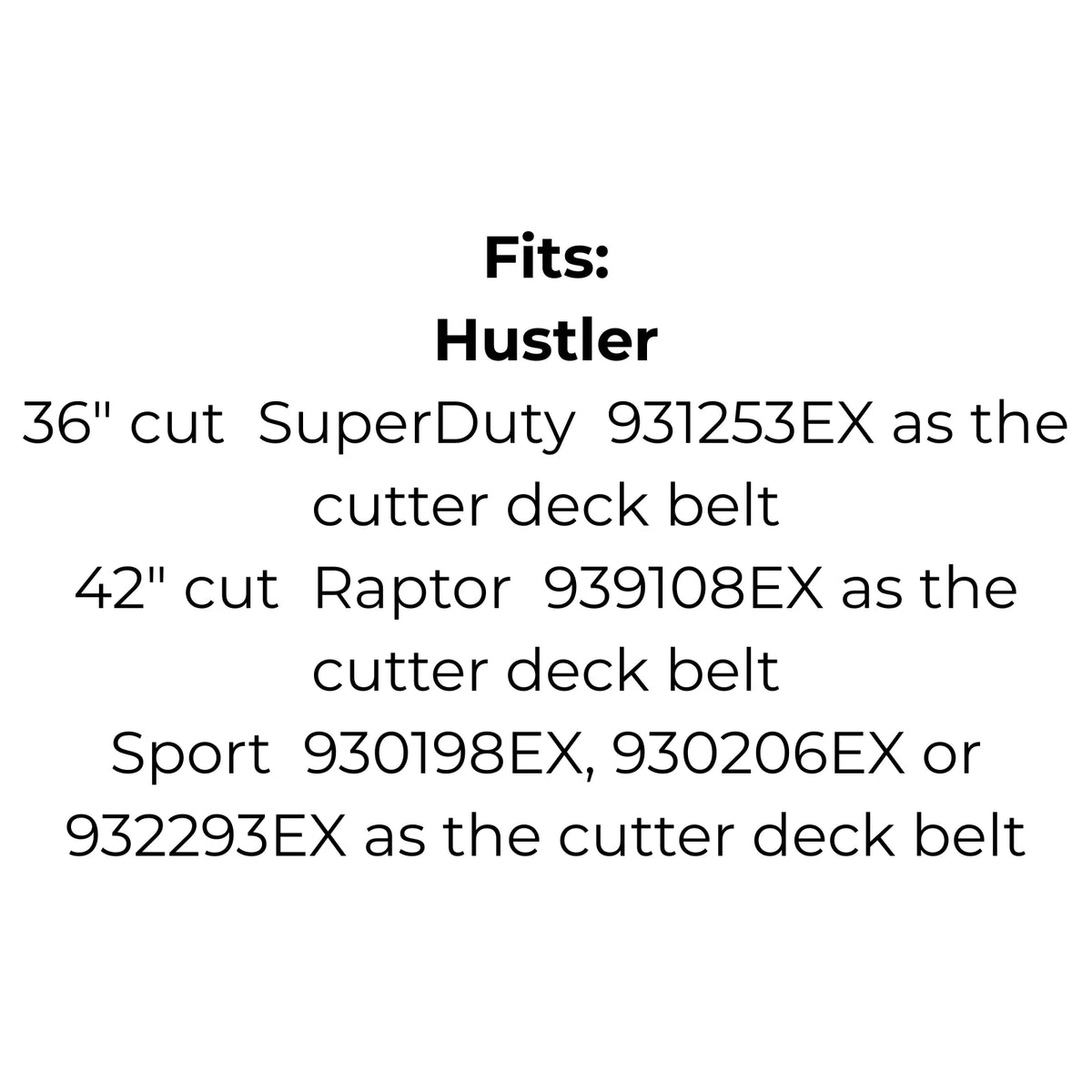 Belt replaces BIGDOG, HUSTLER 600726 or 600726X, Cub Cadet 754-04137 or 954-04137,John Deere M126536 or Simplicty/Viking 1718017 or 1718017SM