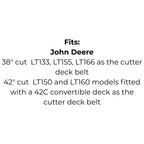 Belt replaces BIGDOG, HUSTLER 600726 or 600726X, Cub Cadet 754-04137 or 954-04137,John Deere M126536 or Simplicty/Viking 1718017 or 1718017SM