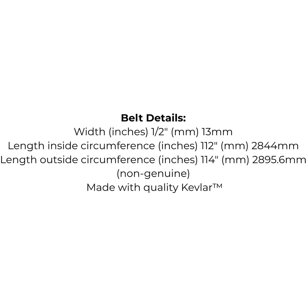 Belt replaces BIGDOG, HUSTLER 600726 or 600726X, Cub Cadet 754-04137 or 954-04137,John Deere M126536 or Simplicty/Viking 1718017 or 1718017SM