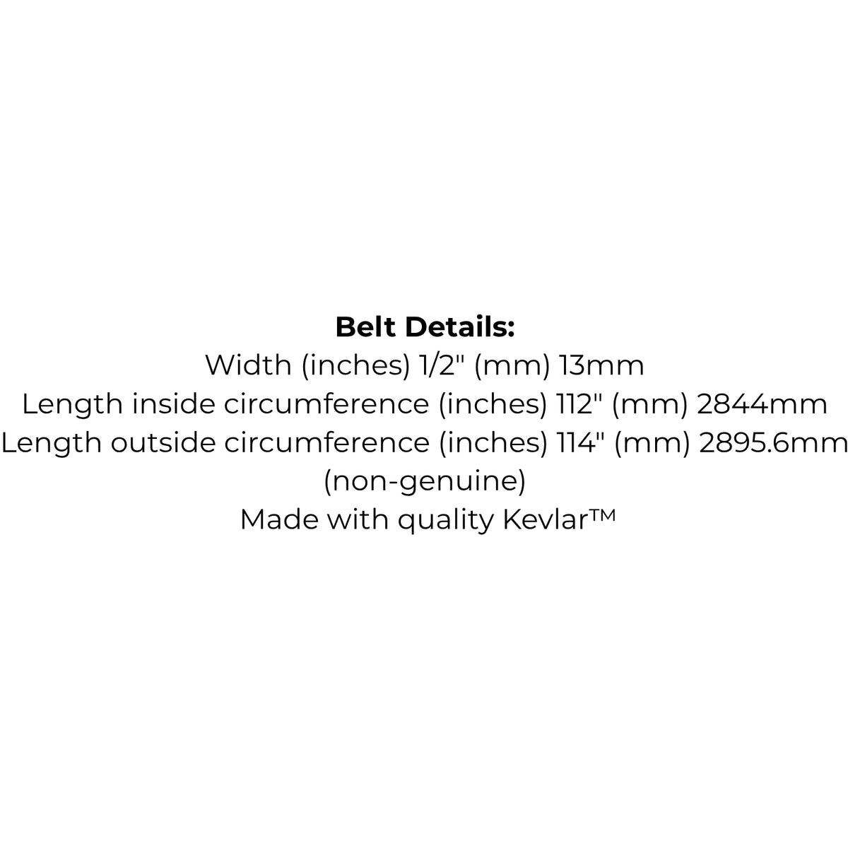 Belt replaces BIGDOG, HUSTLER 600726 or 600726X, Cub Cadet 754-04137 or 954-04137,John Deere M126536 or Simplicty/Viking 1718017 or 1718017SM