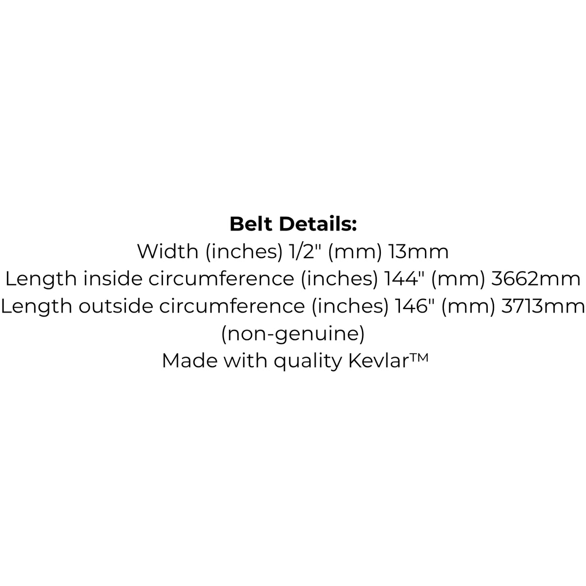 Belt Replaces John Deere M154621 or M154624, Country Clipper D-3727-W or Toro 109-5364