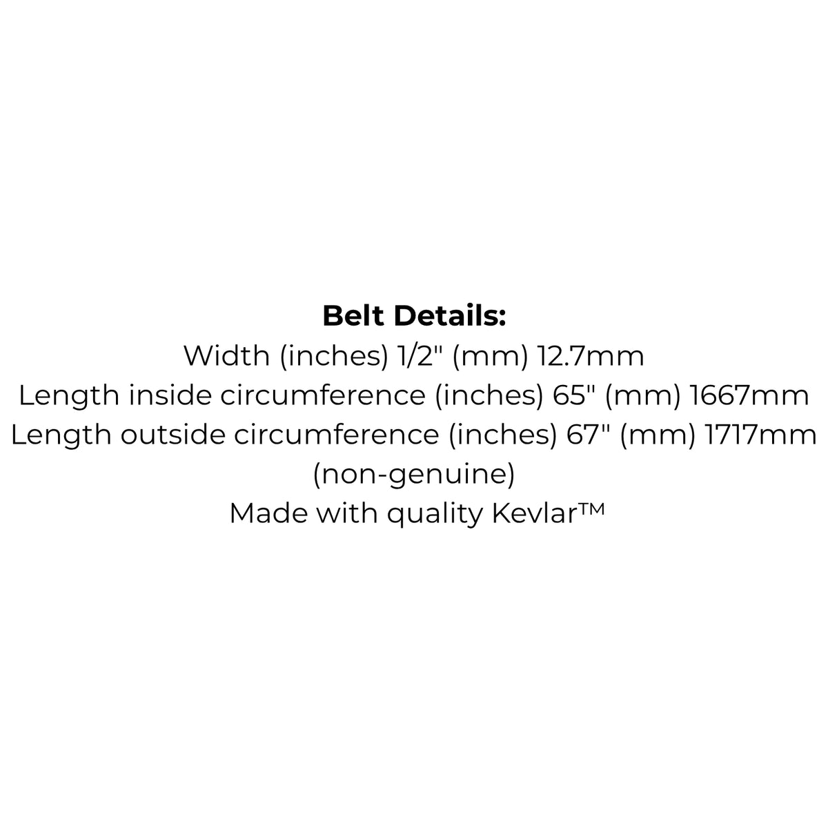 Belt replaces BigDog 602253 or Hustler 602253