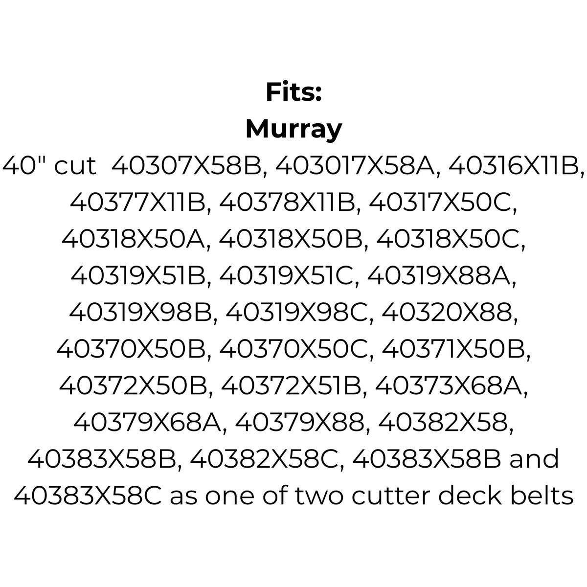 Belt Replaces Murray: 690071/MA, 1001223/MA, Snapper: 2-2252 and 1-8236 or Stihl, Viking: 70048721326 and 61217042150