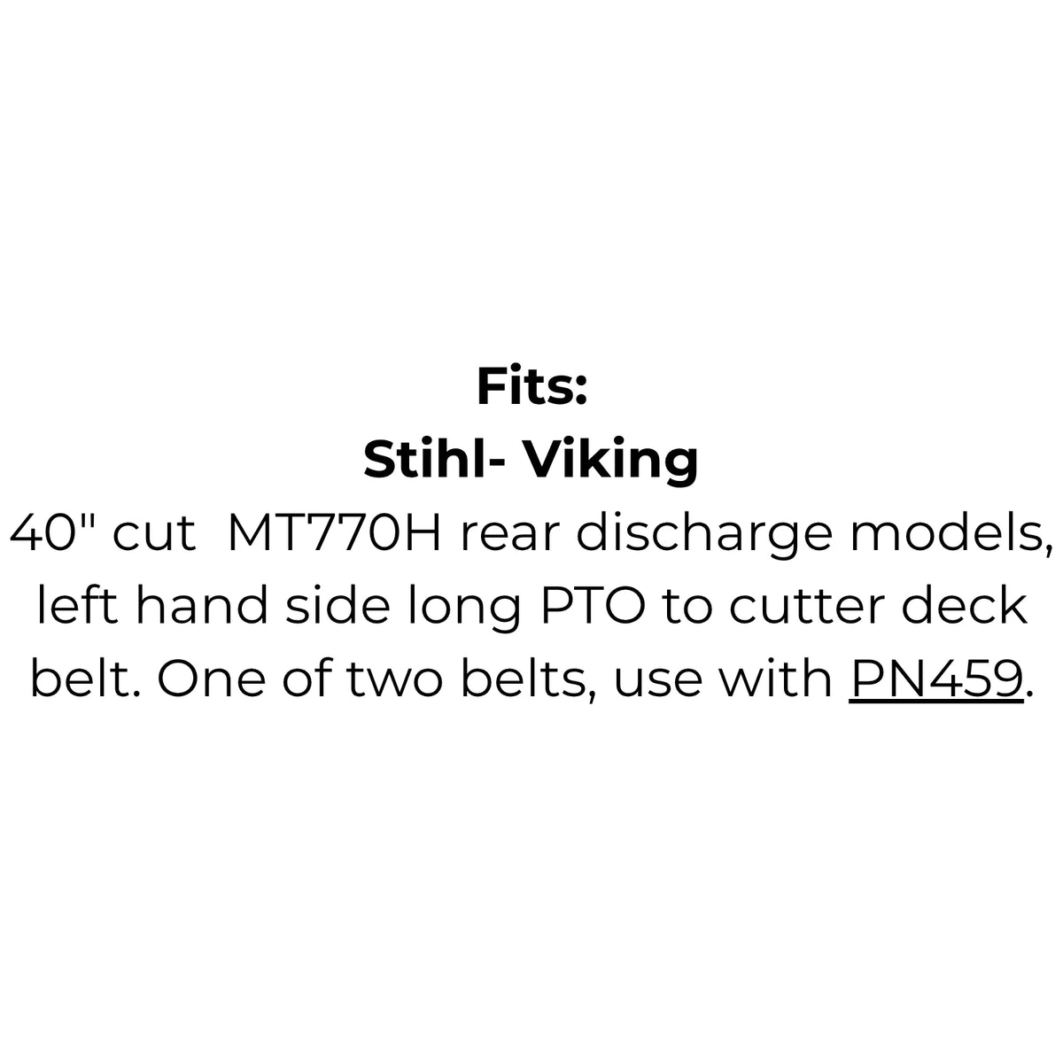 Belt Replaces Murray: 690071/MA, 1001223/MA, Snapper: 2-2252 and 1-8236 or Stihl, Viking: 70048721326 and 61217042150