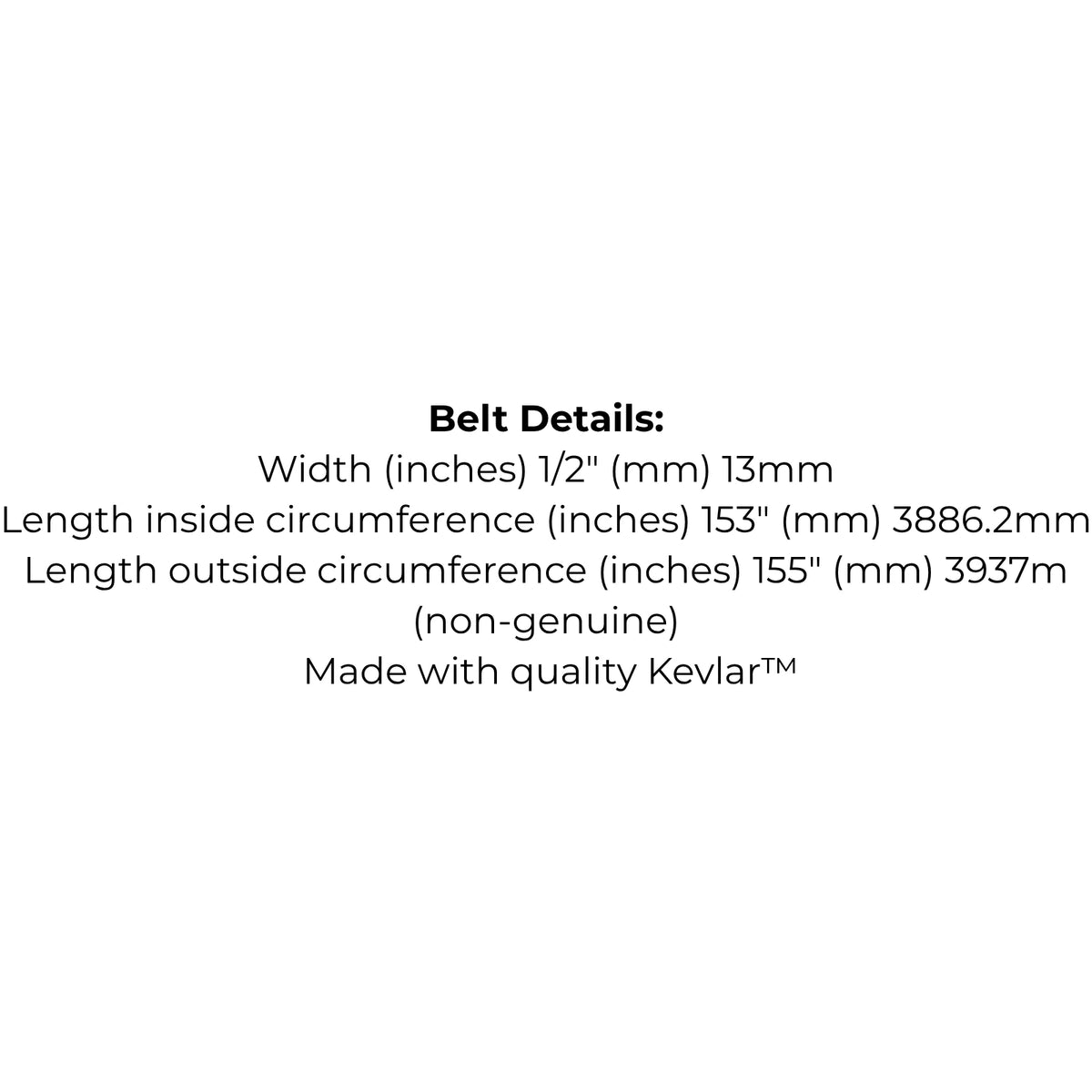 Belt replaces Snapper 1724507, 5023255, 5023255SM, Ferris or Simplicity 1724507, 5023255SM