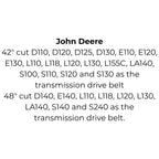 Belt Replaces Stihl-Viking 7004 872 1325 or 6121 704 1230 or John Deere GX20006 or UC30568