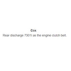 Belt for Castlegarden & Stiga 38" cut rear discharge, Victa VRX19538HC-A or Cox, Kingcat belt# V27 - Alt 7
