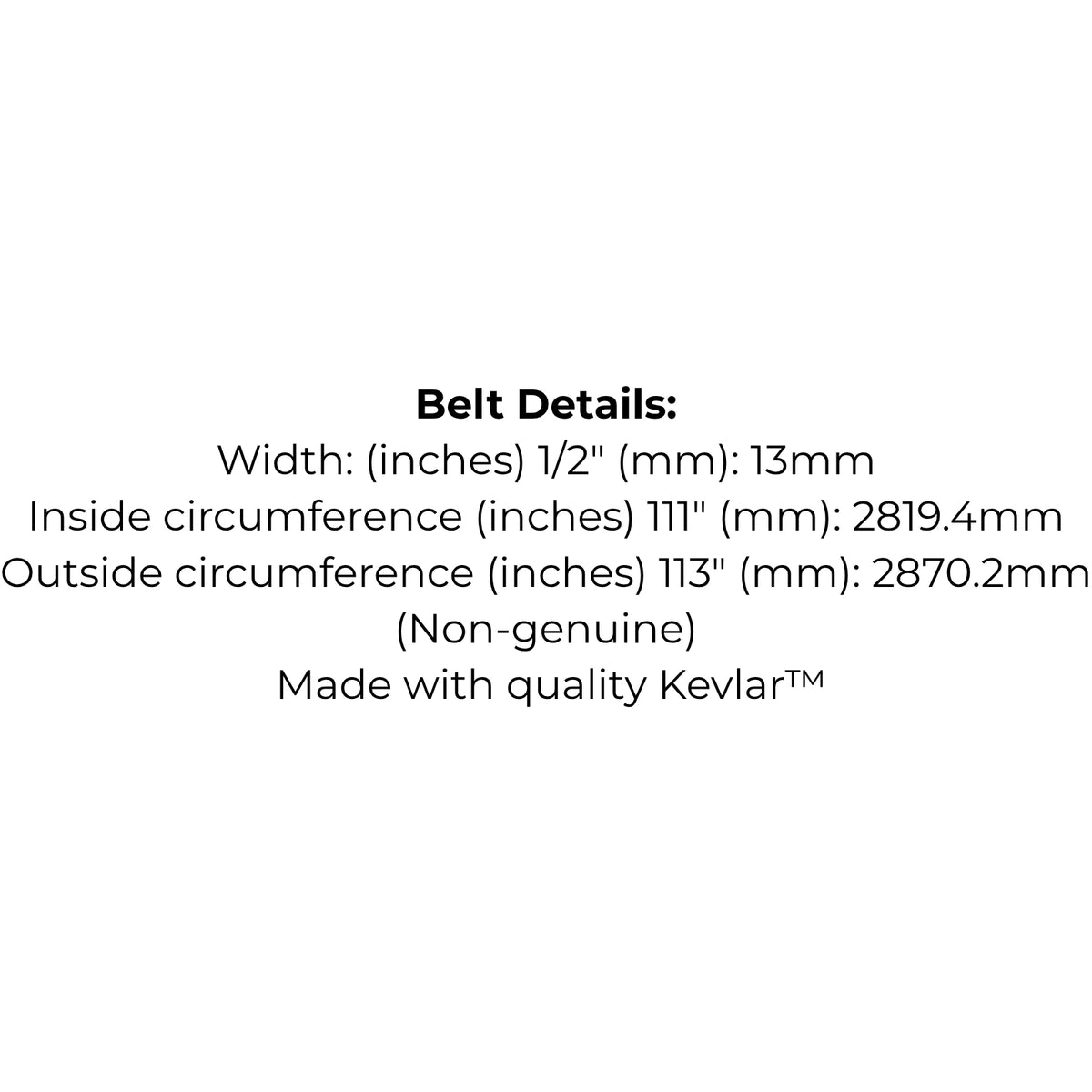 Belt replaces Toro 119-8819
