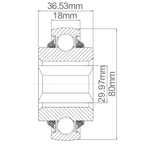 W208PP5 Square Bore Agricultural Bearing | 80mm x 29.97mm x 36.53mm x 18mm