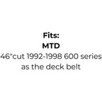 Belt Replaces MTD 754-0440, 954-0440, Scag 481499, Deutscher T155, Dayco L499, Gates 6899