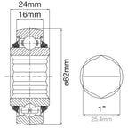 206KRRB6 Hex Bore Agricultural Bearing 1" x 24mm x 16mm