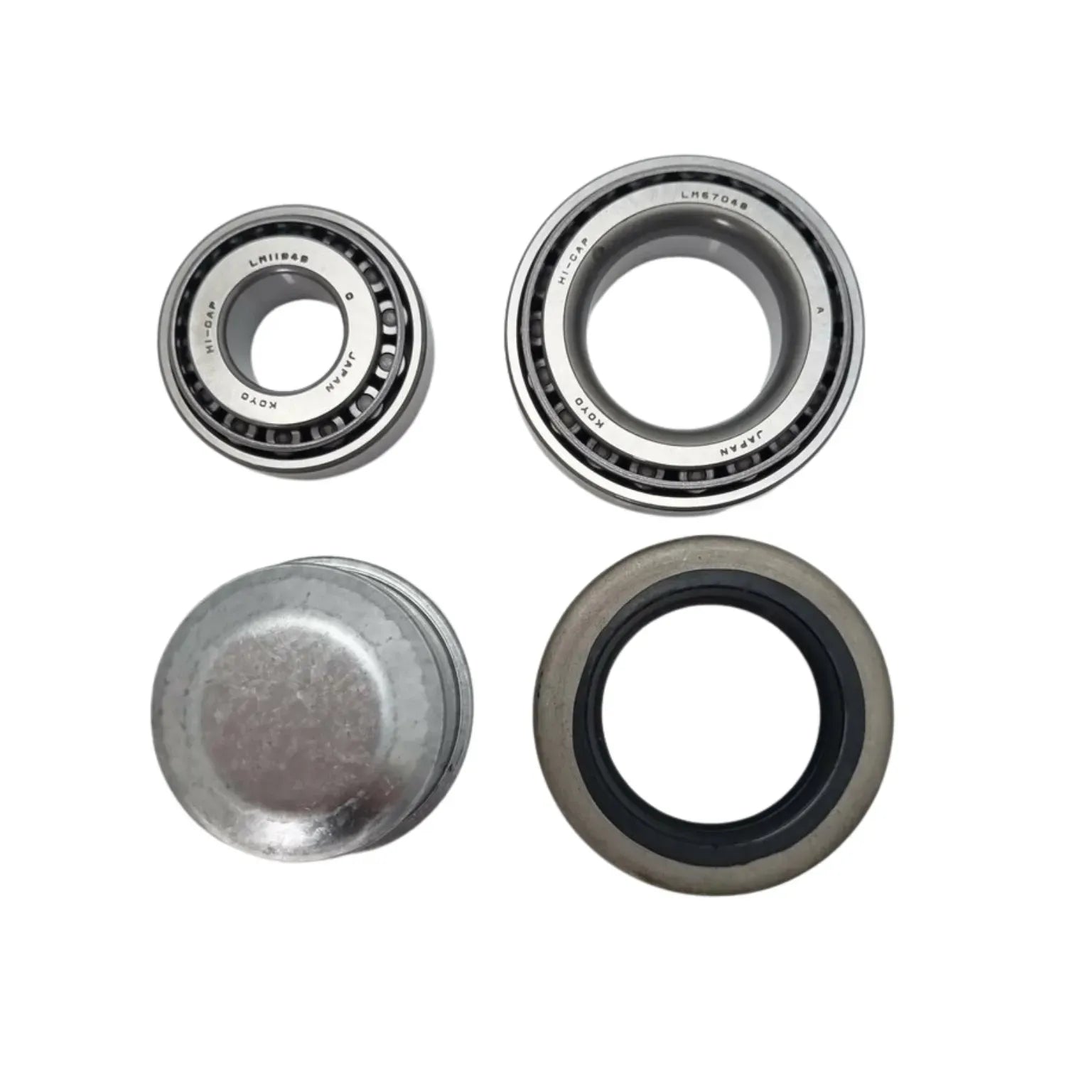 Standard Trailer Wheel Bearing Kit with DUSTCAPS for Holden Axles. LM67048 and LM11949