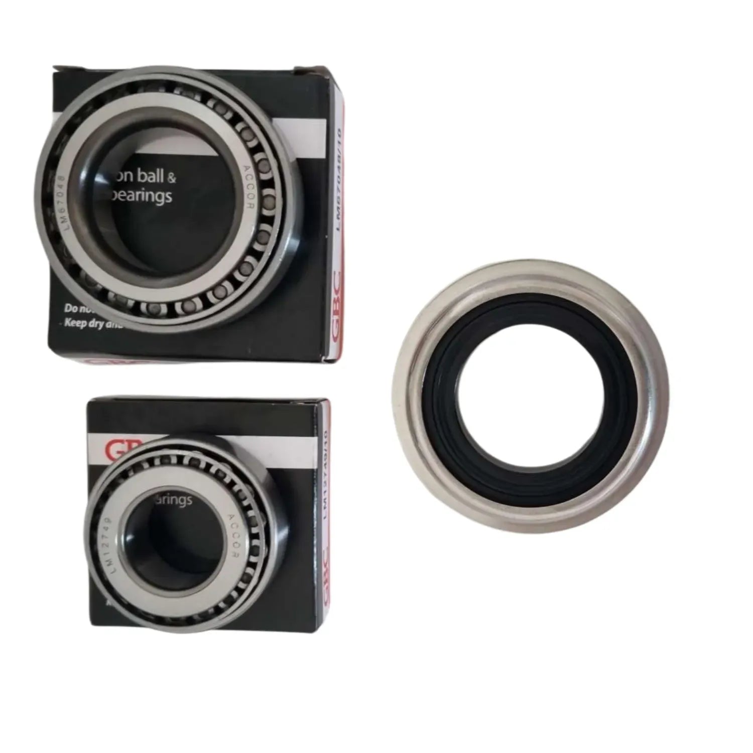 2x Wheel Bearing Kit w/ Seals for Selected Kara Kar Double Axle Horse Float | LM67048/10 LM12749/10