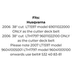 Belt for Electrolux G11123461X00, Husqvarna 532125907-X 532193214, MTD 754-04122, 954-041222, 954-5834, Simplicity 1666698 1716854 or Toro 112-5834