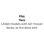 Belt for Electrolux G11123461X00, Husqvarna 532125907-X 532193214, MTD 754-04122, 954-041222, 954-5834, Simplicity 1666698 1716854 or Toro 112-5834