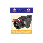 Narva 13 Pin Euro Round Socket, Car to 7 Pin Large Round Plug on Trailer 82290BL