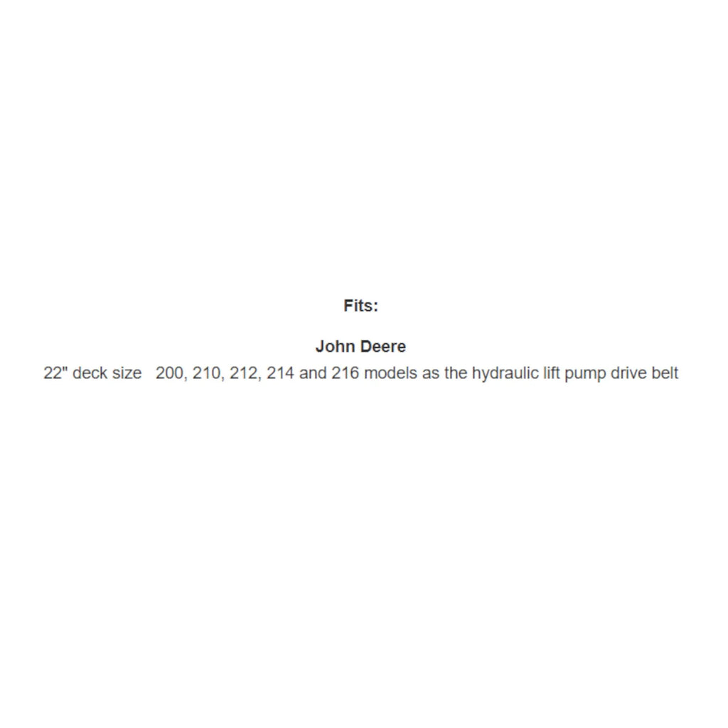 Belt Replaces 22" Cut Deutscher Self Propelled Slasher or John Deere | Belt# Y40 or M48520 - Alt 6