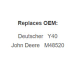 Belt Replaces 22" Cut Deutscher Self Propelled Slasher or John Deere | Belt# Y40 or M48520 