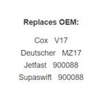 Belt Replaces Cox V17, Deutscher MZ17, Jetfast and Supaswift 900088