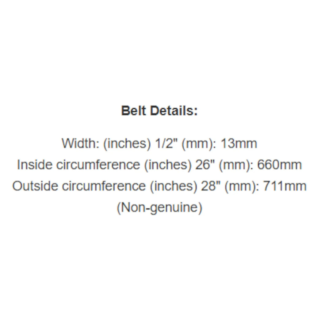 Belt Replaces Deutscher D13, John Deere M40222 or Masport Grassmaster 850114 - Alt 7