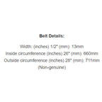 Belt Replaces Deutscher D13, John Deere M40222 or Masport Grassmaster 850114 - Alt 7