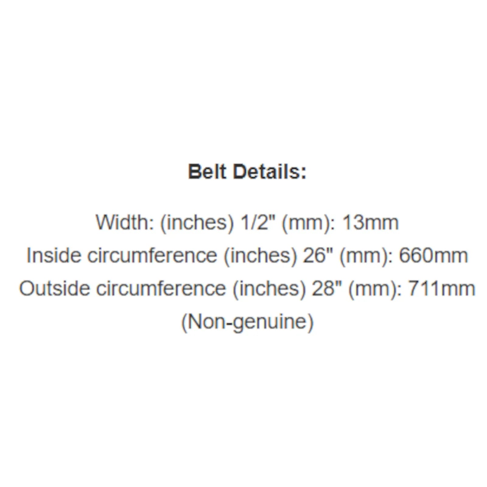Belt Replaces Deutscher D13, John Deere M40222 or Masport Grassmaster 850114 - Alt 7