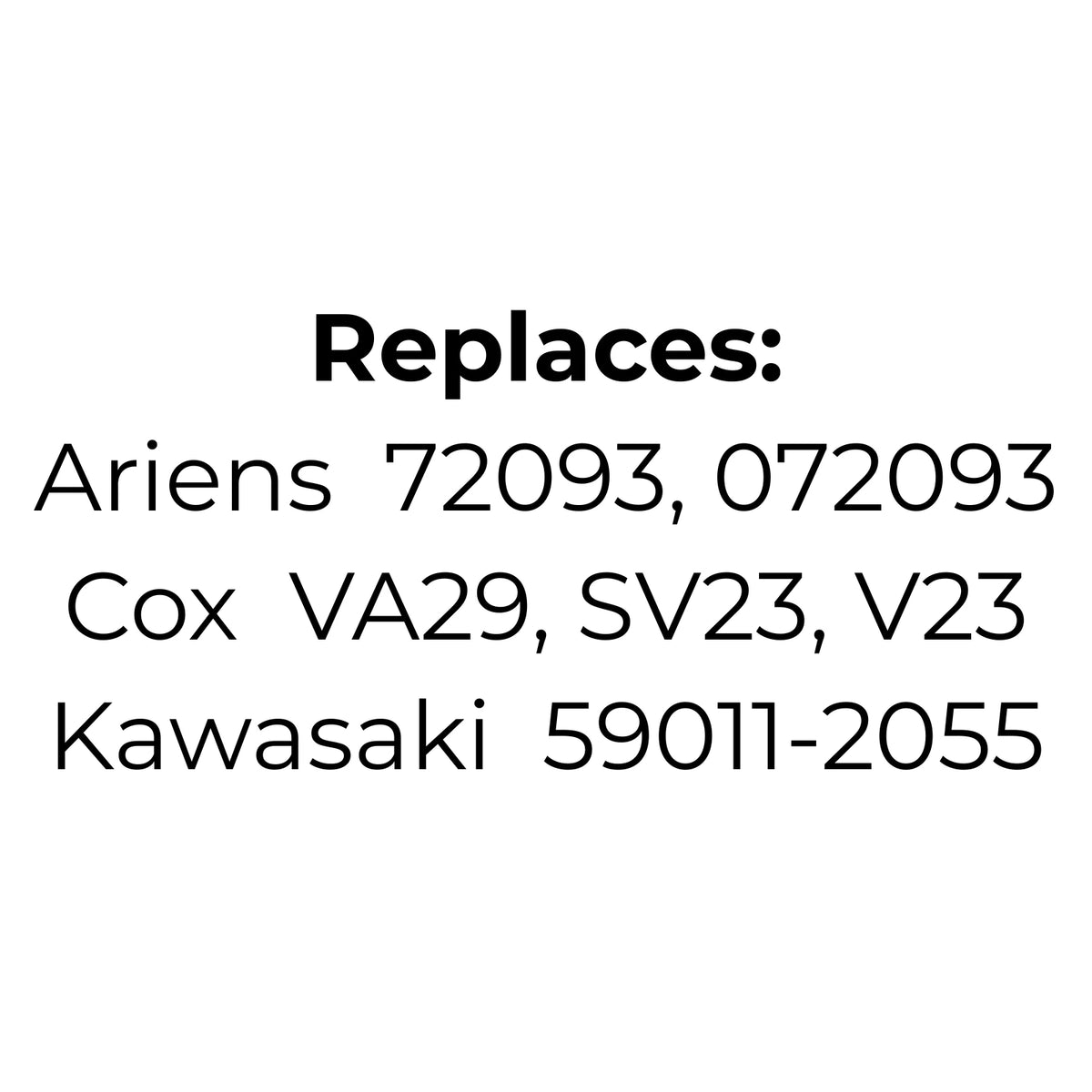 Belt Replaces Ariens 72093, 072093, Cox VA29, SV23, V23, Deckson or Kawasaki 59011-2055