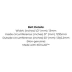 Belt to replace Cox V30 - Made with Kevlar™ electric clutch to cutter deck belt