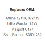 Replaces Belt Ariens 72119, 072119, Little Wonder L177, Masport C177 or Scott Bonnar S3601282 - Alt 7