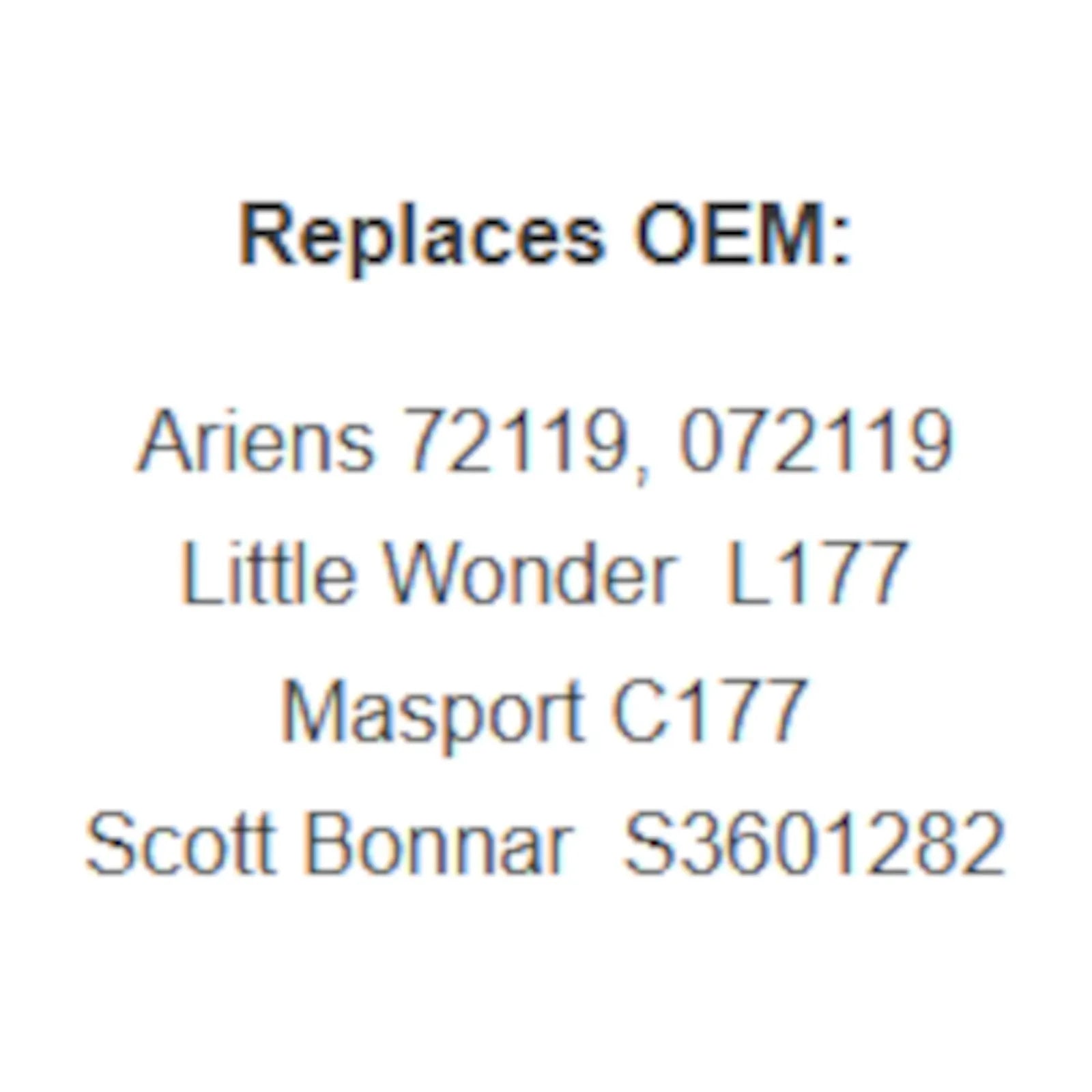 Replaces Belt Ariens 72119, 072119, Little Wonder L177, Masport C177 or Scott Bonnar S3601282 - Alt 7