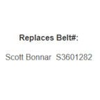 2x Belts to Replace Scott Bonnar S3601282 30" cut Queen cylinder / reel mower as the drive belt