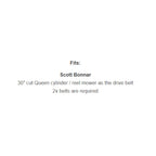 2x Belts to Replace Scott Bonnar S3601282 30" cut Queen cylinder / reel mower as the drive belt - Alt 6
