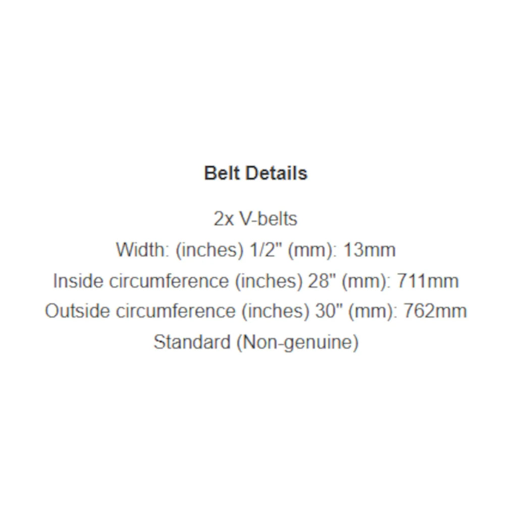 2x Belts to Replace Scott Bonnar S3601282 30" cut Queen cylinder / reel mower as the drive belt - Alt 7