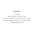 2x Belts to Replace Scott Bonnar S3601282 30" cut Queen cylinder / reel mower as the drive belt - Alt 7