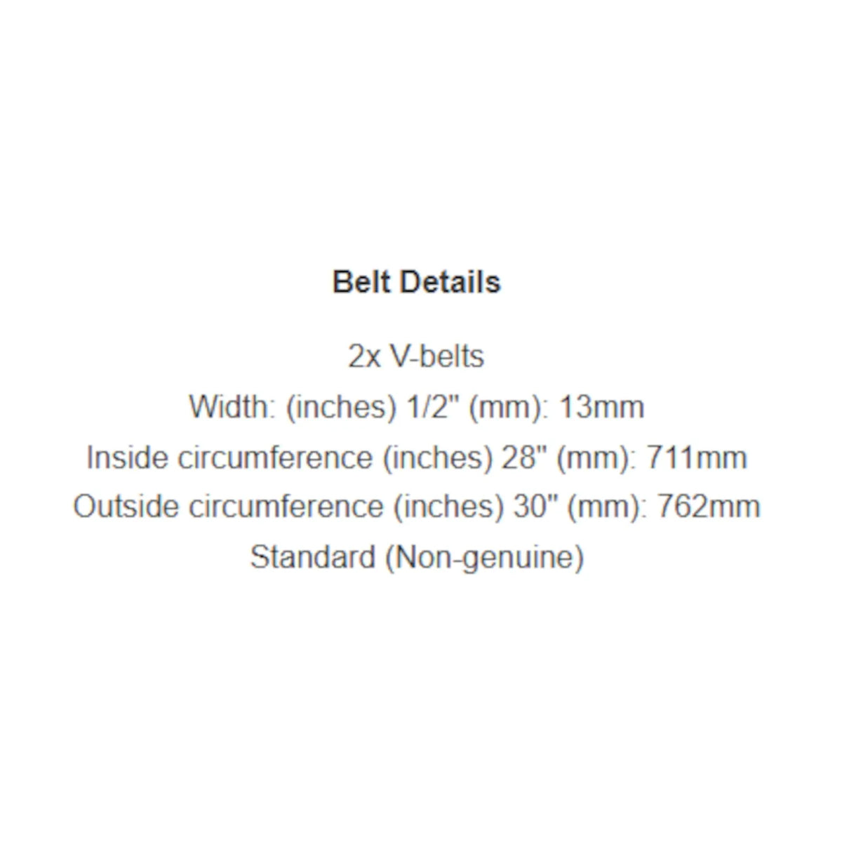 2x Belts to Replace Scott Bonnar S3601282 30" cut Queen cylinder / reel mower as the drive belt - Alt 7