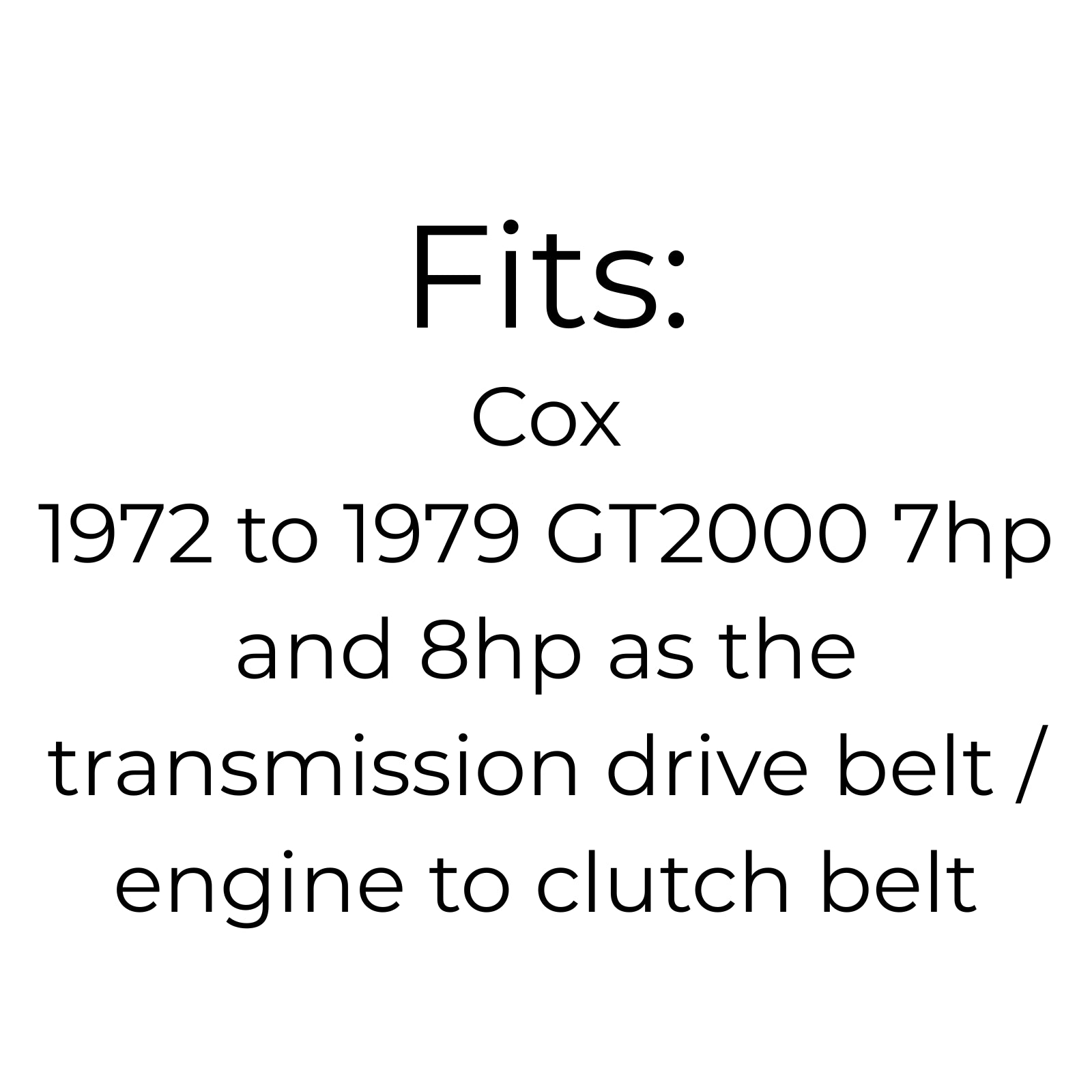 Belt Replaces 72093, VA29, SV23, V23 Fits Ariens Rocket Tiller, Cox GT2000