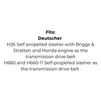 Belt to Replace Cox V01, VA33, SV01, SV07, Deutscher H9, H09, 1579, John Deere AM32172,  Rover A05071, Cox Scout  or Cox Stockman