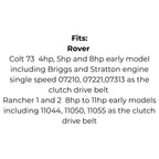 Belt to Replace Cox V01, VA33, SV01, SV07, Deutscher H9, H09, 1579, John Deere AM32172,  Rover A05071, Cox Scout  or Cox Stockman